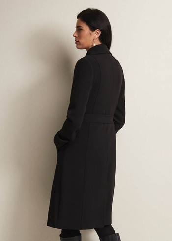 Phase Eight Layana Smart Trench Coats Black Canada | WMPDSQ-386